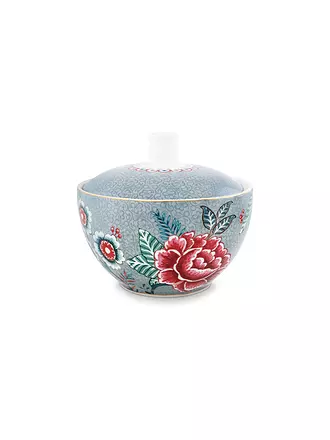 PIP STUDIO | Zuckerdose klein 300ml FLOWER FESTIVAL Light Blue | 